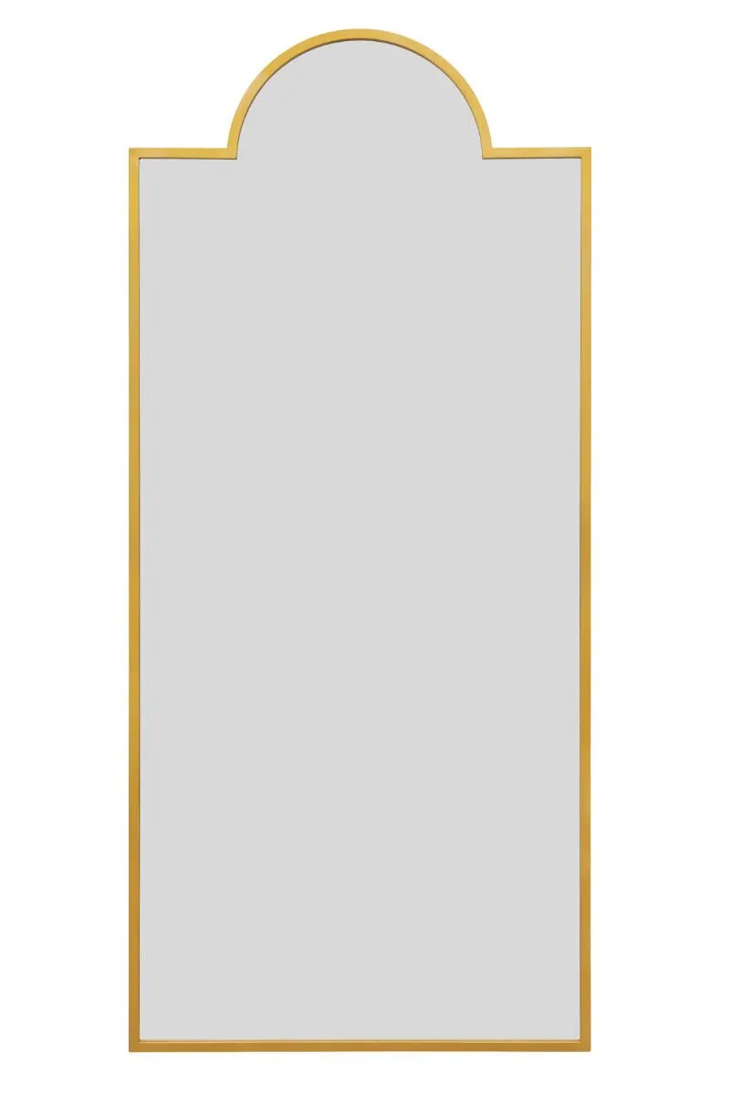 MirrorOutlet Gold Contemporary Wall & Leaner Garden Mirror 75"x 33" 190x85cm 3