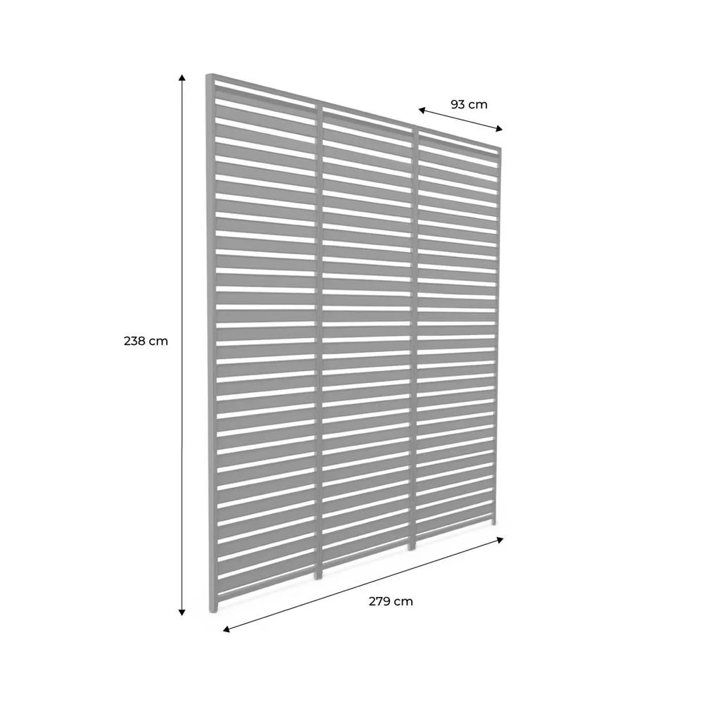 sweeek Set of 3 louvers 100cm for bioclimatic pergola Triomphe 3x3m V2 3x4m 3 in White 6