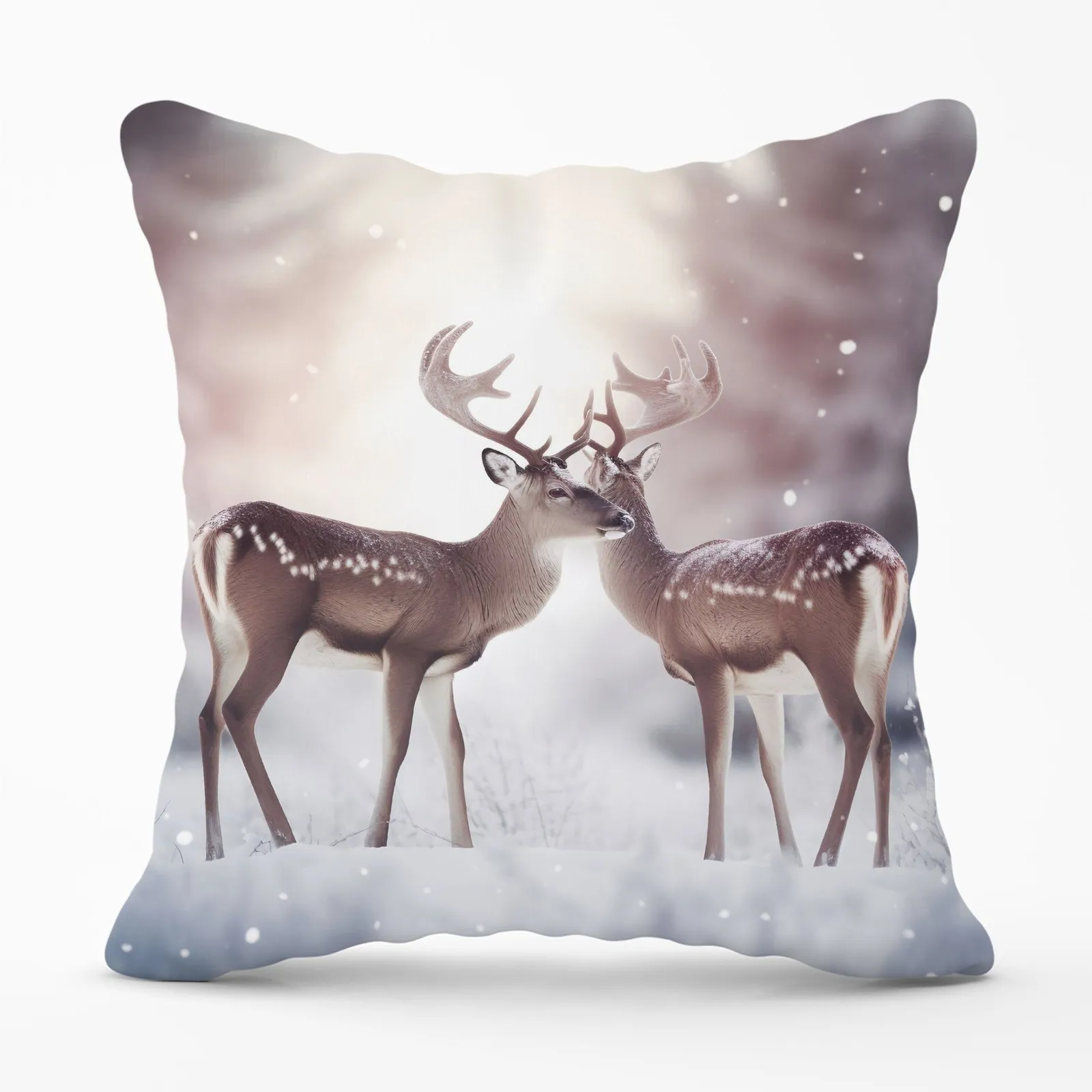 Warren Reed - Designer Reindeer In The Snow Cushions