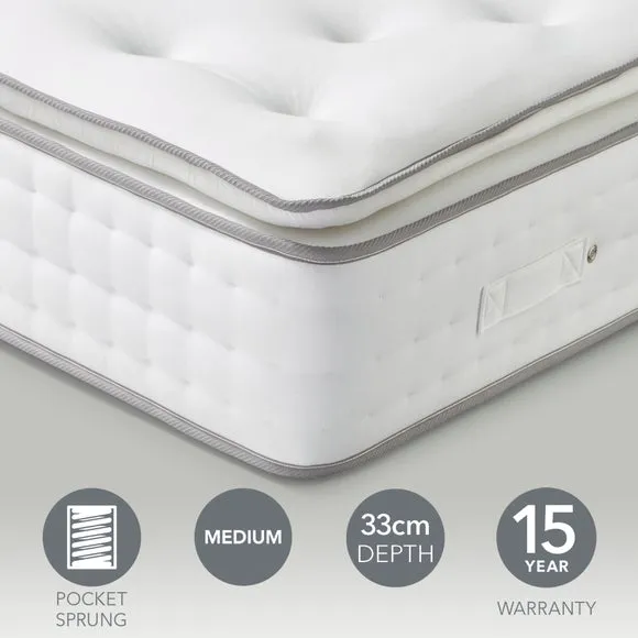 Hotel 2000 Pocket Memory Foam Pillow Top Hybrid Mattress