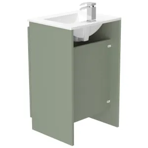 Newland Sage Green Basin Floorstanding Unit - 500mm 2