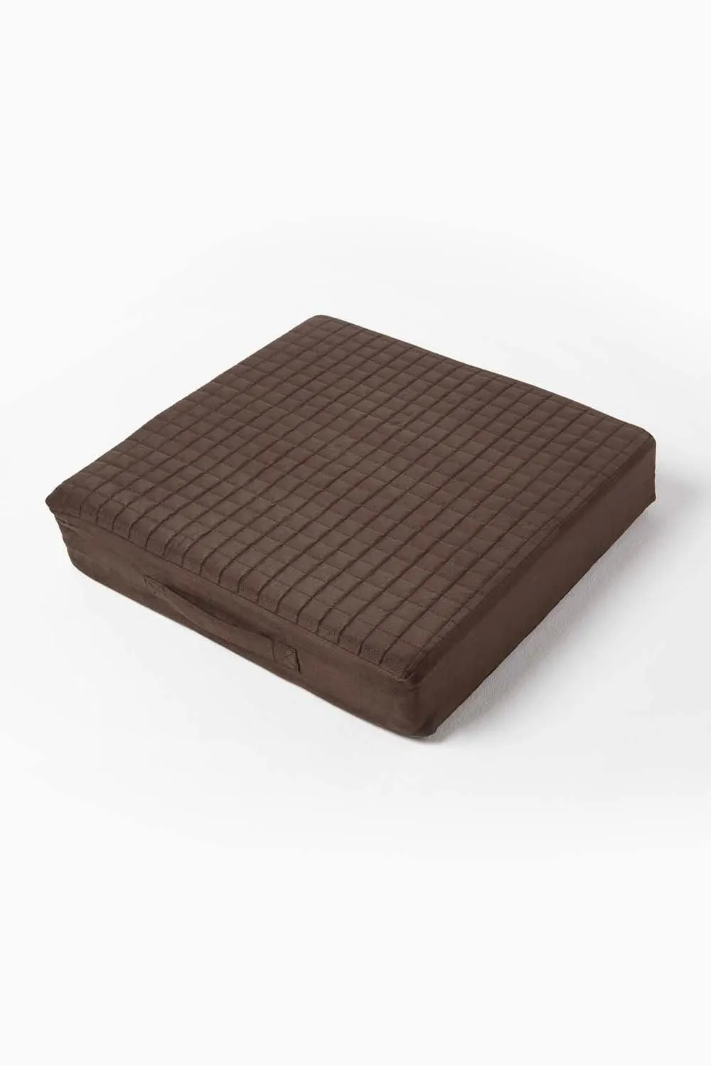 Homescapes Suede Orthopaedic Foam Armchair Booster Cushion in Chocolate 3