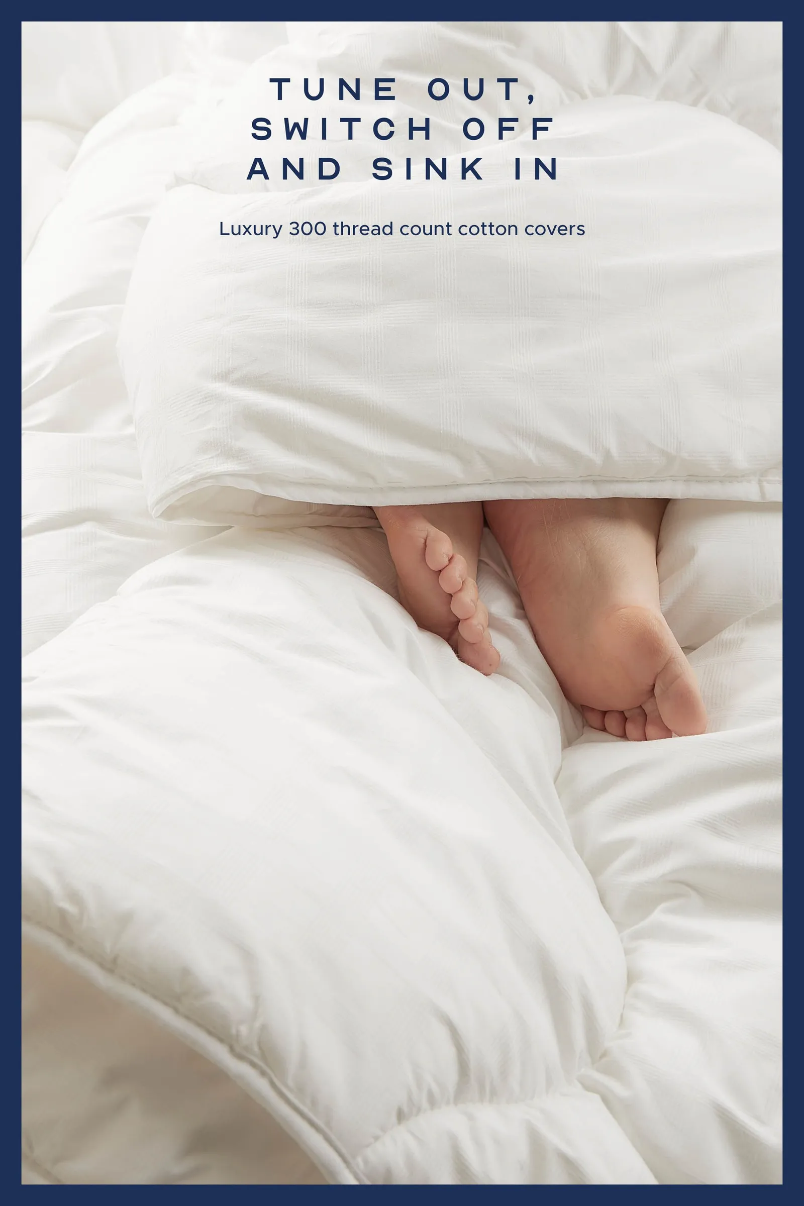 Snuggledown Retreat Cotton 10.5 Tog All Year Round Duvet With 2 Pillows in White 2