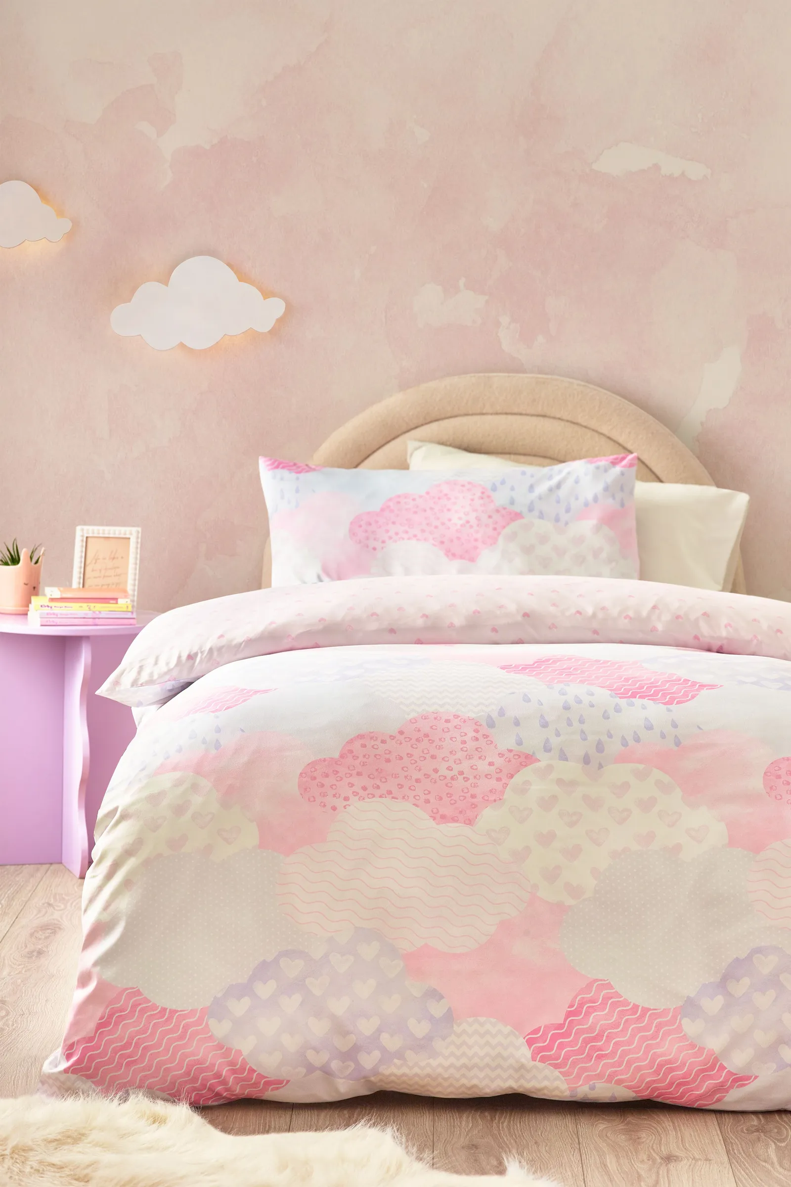 Catherine Lansfield 'Soft as a Cloud' Duvet Cover Set in Pink