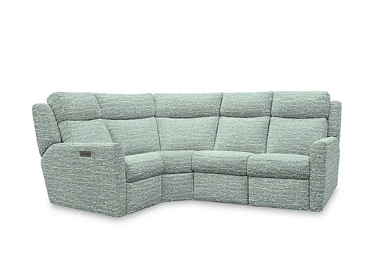 Wren Small Fabric Power Recliner Left Hand Facing Corner Sofa with Power Headrests and Power Lumbar