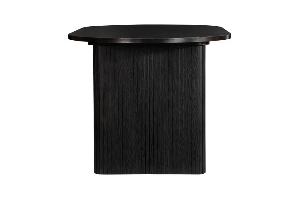 Birlea Axel Oval Fluted Dining Table With 4 Chairs in Black 3