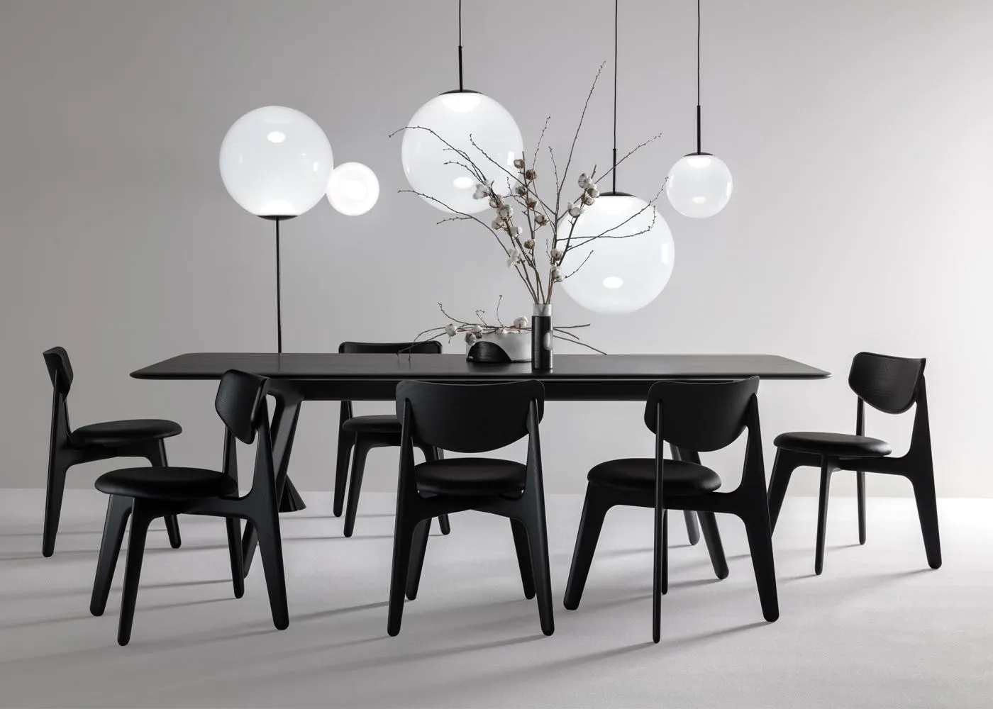 Tom Dixon Slab Dining Table 2m Black 3