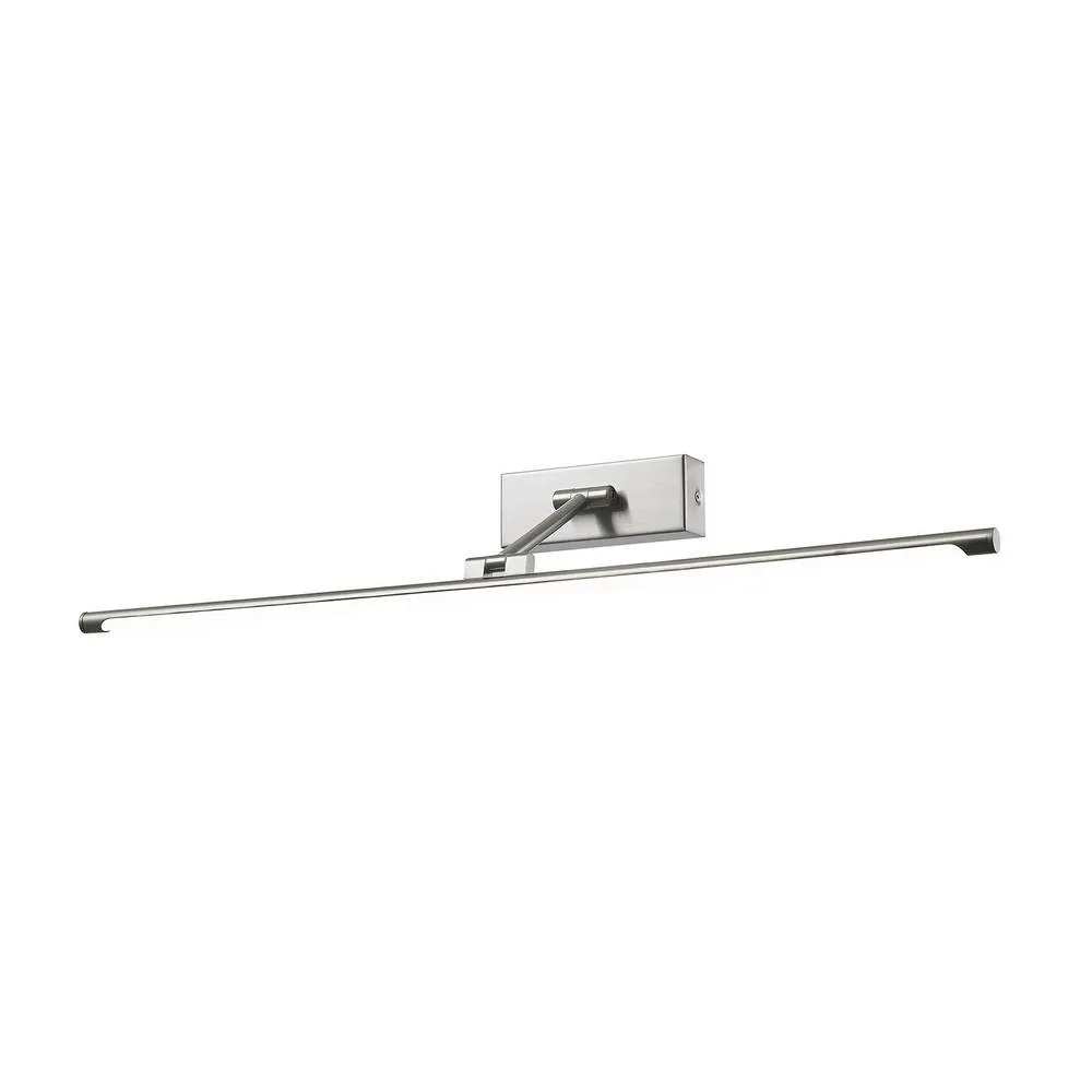 Netlighting Modern LED Picture Lamp Satin Nickel Warm White 3000K 840lm in Grey