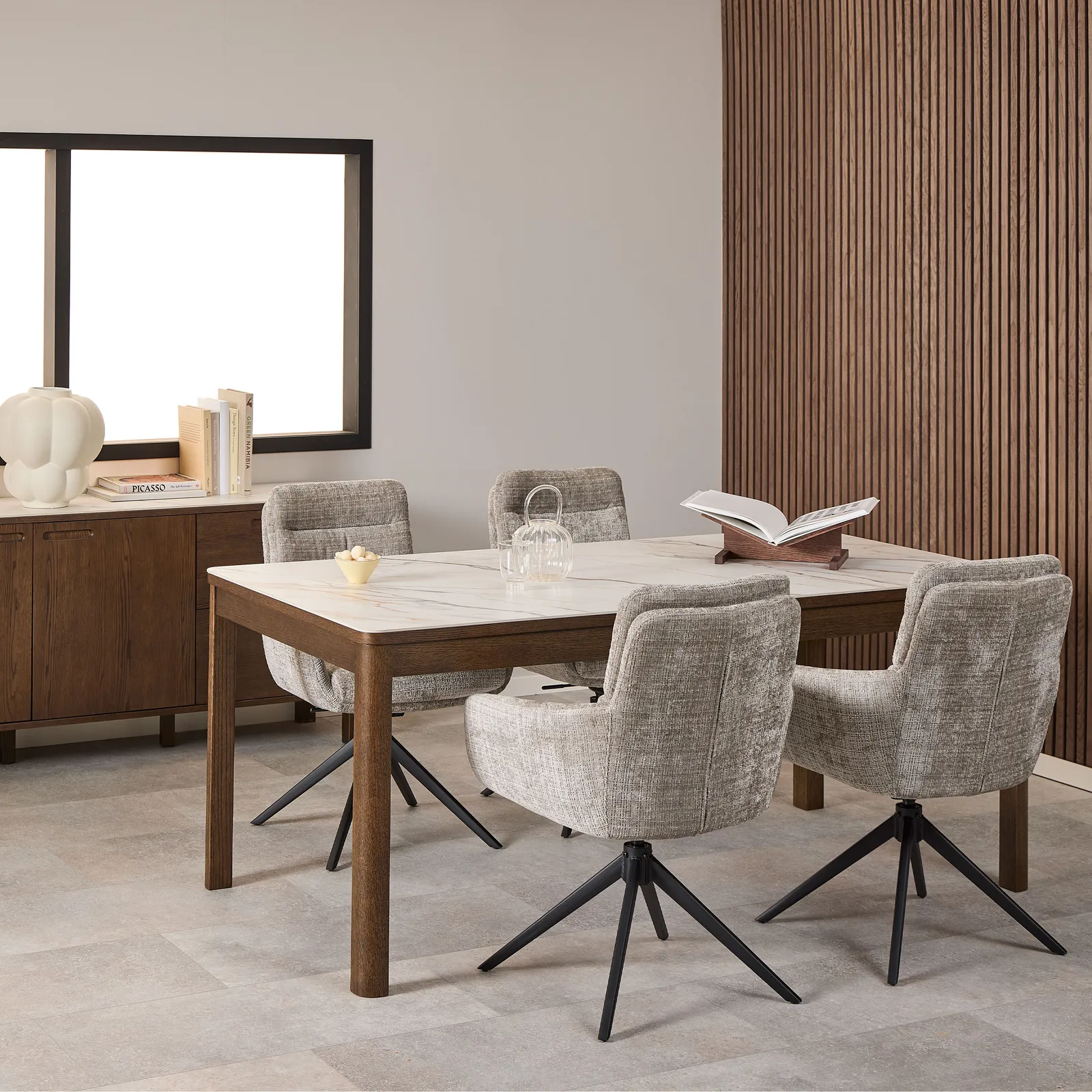 Furniture To Go Southampton Dining Table in Cream Ceramic 180x75cm 4