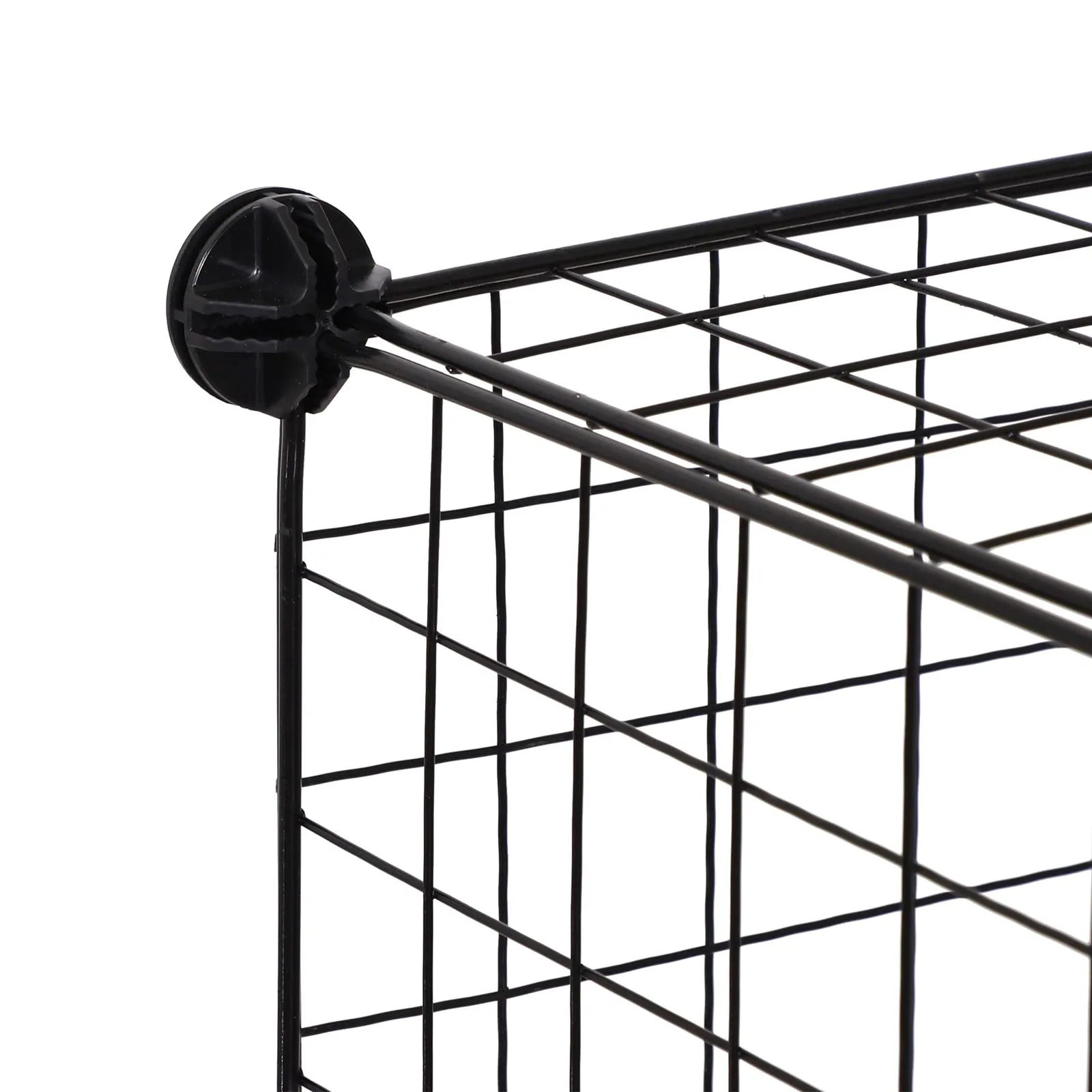 HOMCOM DIY 6 Cube Metal Wire Rack Interlocking Storage Cabinet Organiser in Black 5
