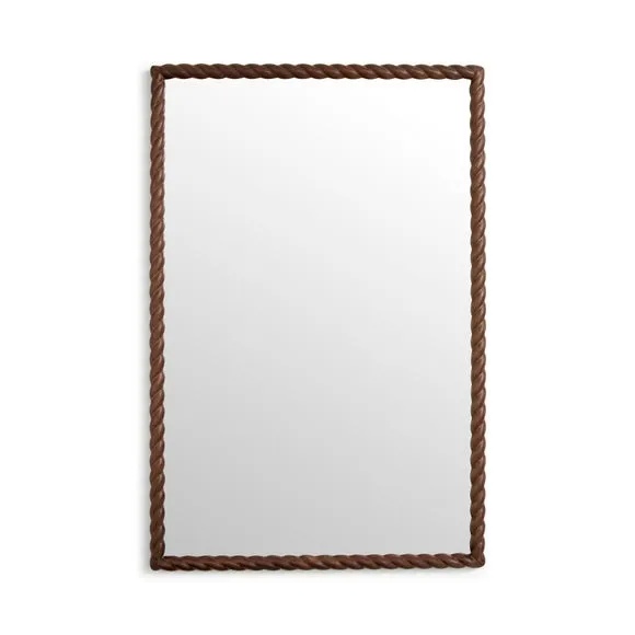 Lucia Twisted Wood Rectangle Wall Mirror 3