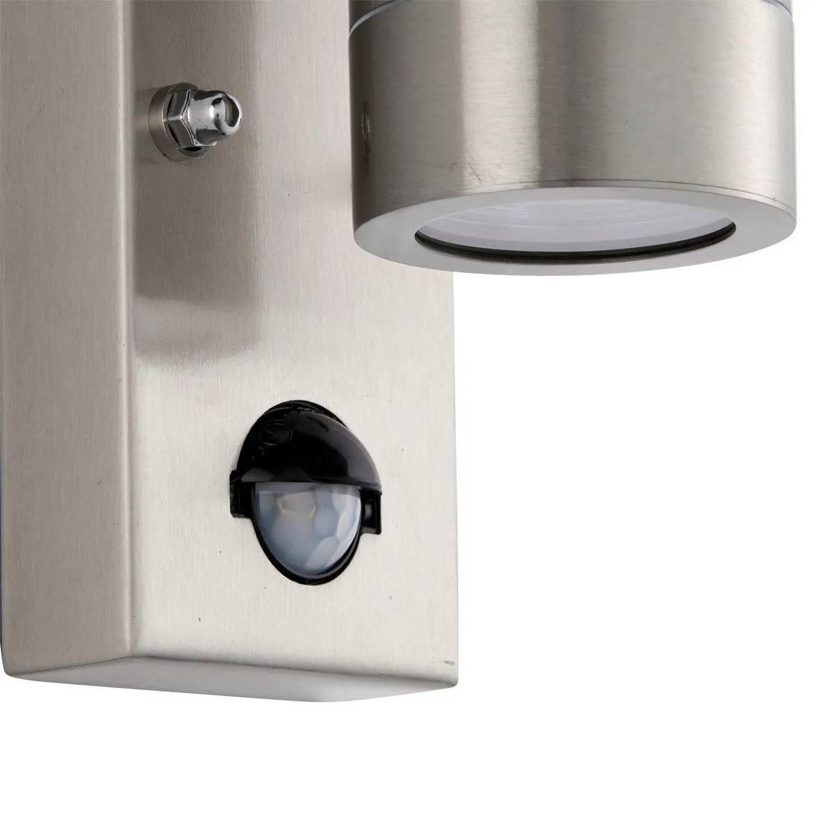 Netlighting Palin PIR Outdoor Down Wall Lamp Brushed Stainless Steel IP65 in Grey 5