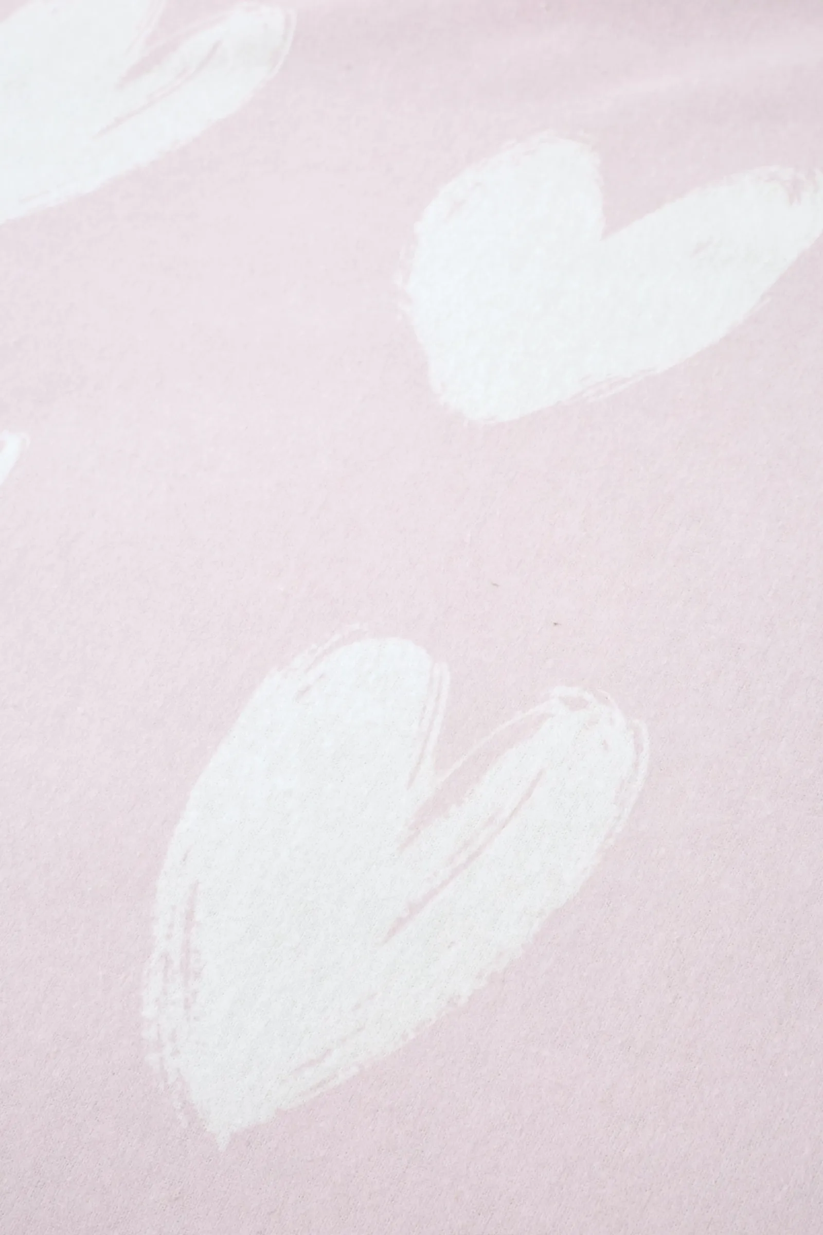 Catherine Lansfield 'Brushed Cotton Hearts' Fitted Sheet in Pink 2