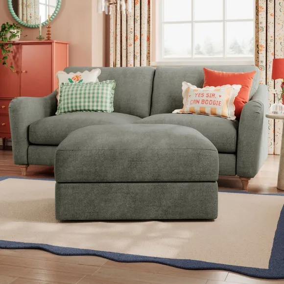 Hattie Tonal Plush Chenille Storage Footstool 4