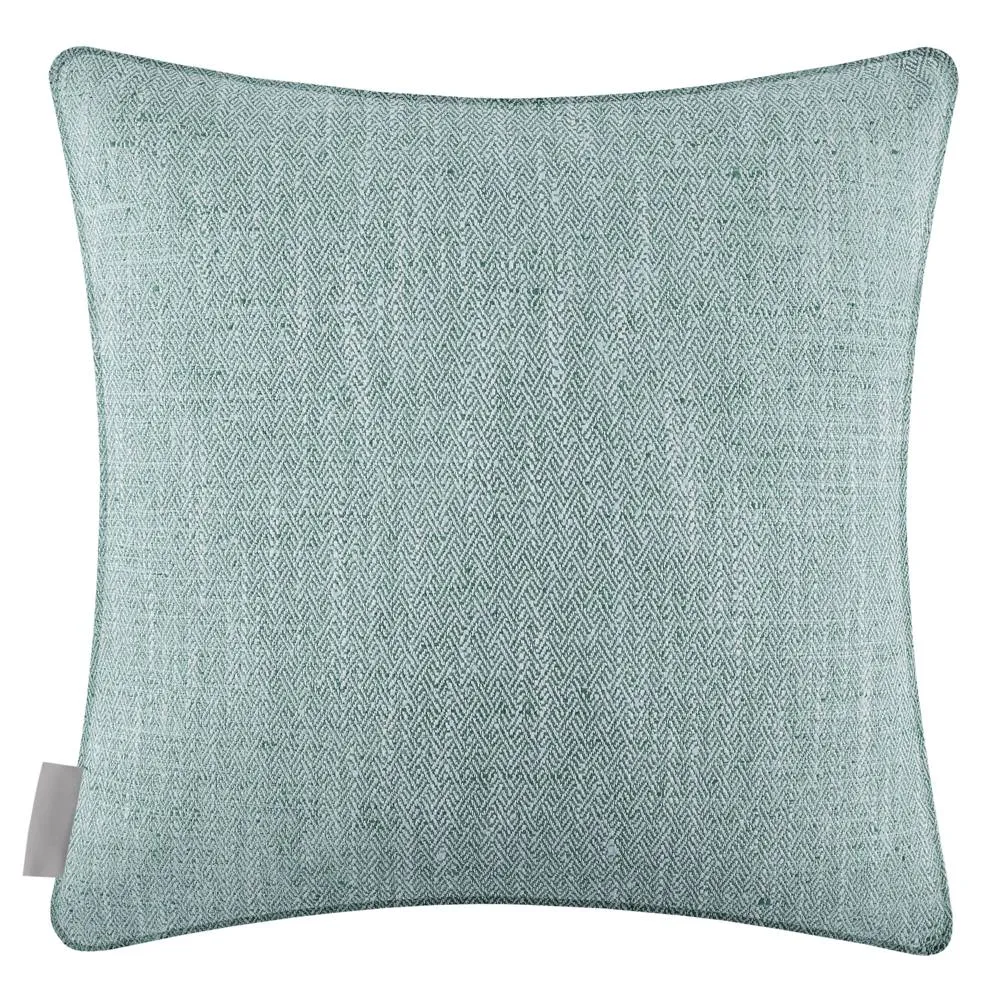 Voyage Maison Jedburgh Textured Woven Square Cushion in Blue 4
