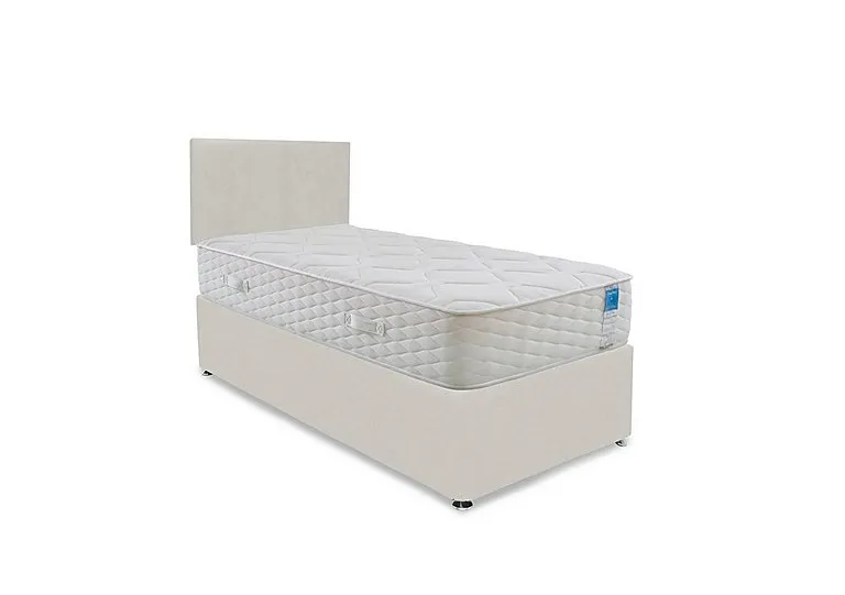 Memory Plus Divan Set With No Storage - Small Single - Plush Ecru