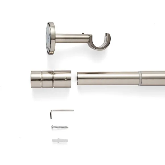 Cylinder Extendable Metal Eyelet Curtain Pole 2