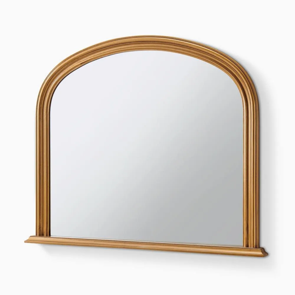 FurnitureboxUK Cecily Gold Wood Large 110x90 Overmantle Arch Mirror 4