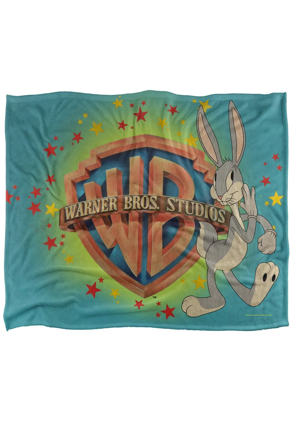 Warner Bros. WB Shield Bugs Bunny Color Silky Touch Super Soft Throw Blanket 152 X 127 cm in White