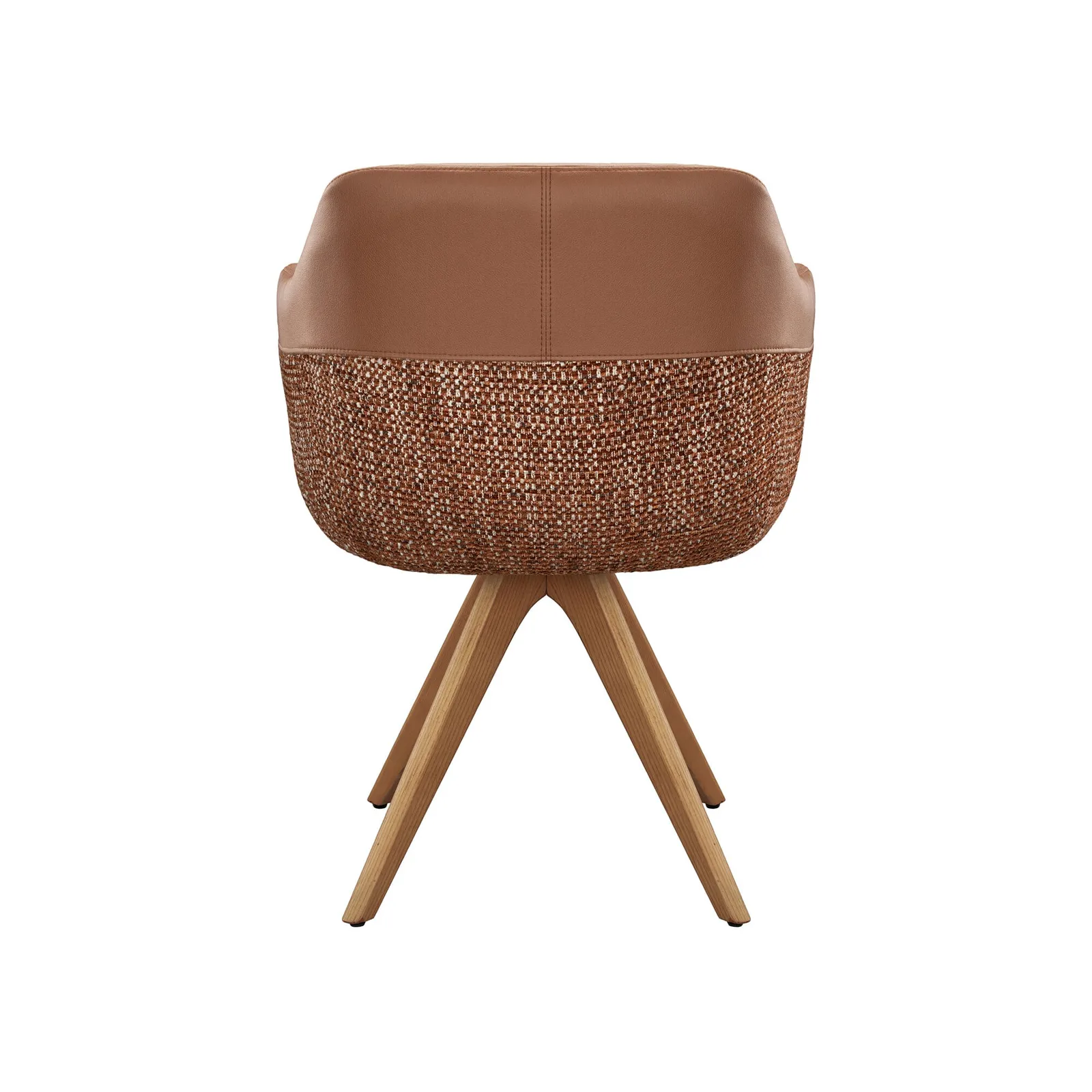 Dixon Swivel Dining Chair High Arm, Brown Fabric | Barker & Stonehouse 6