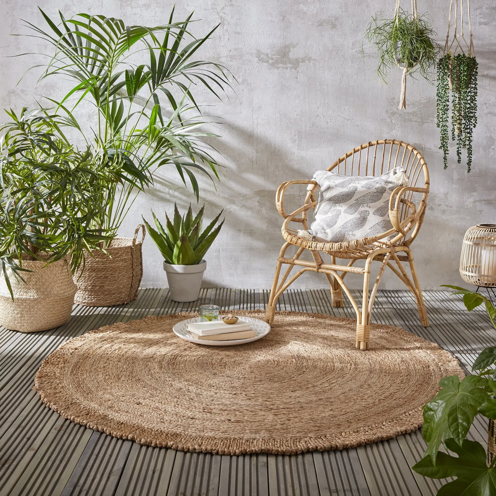 Eta Jute Circle Rug Natural (Brown)