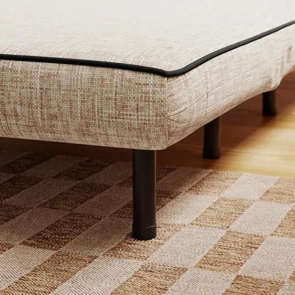 Phoebe Woven Contrast Piped Small Double 2 Seater Sofa Bed 4