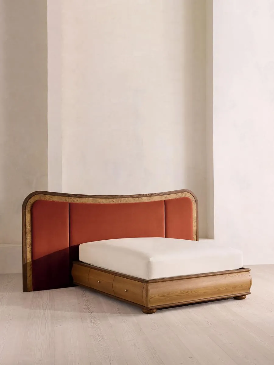 Alana Bed, Super king, Velvet, Rust