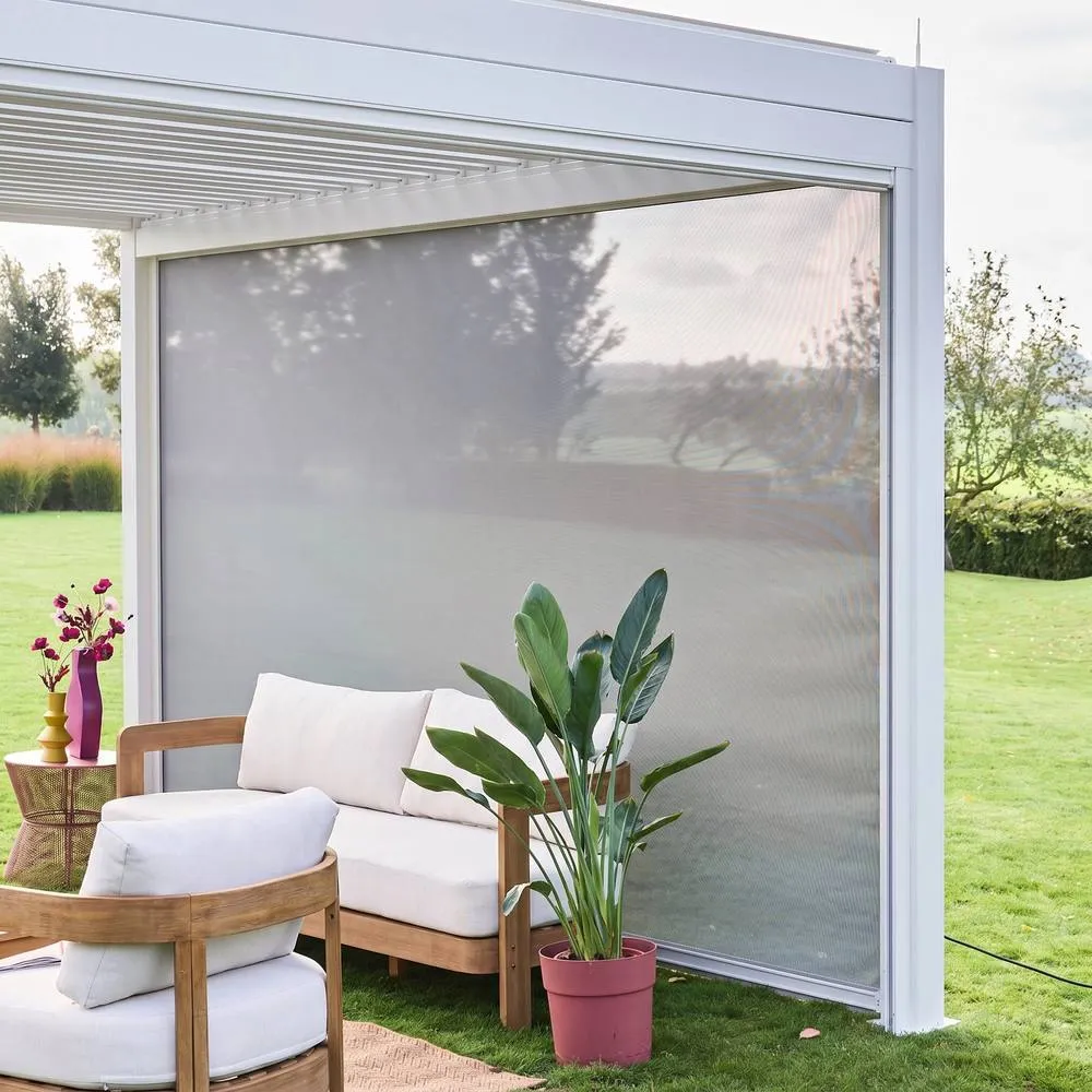 sweeek Blind aluminium 4m for Triomphe pergola in White 6