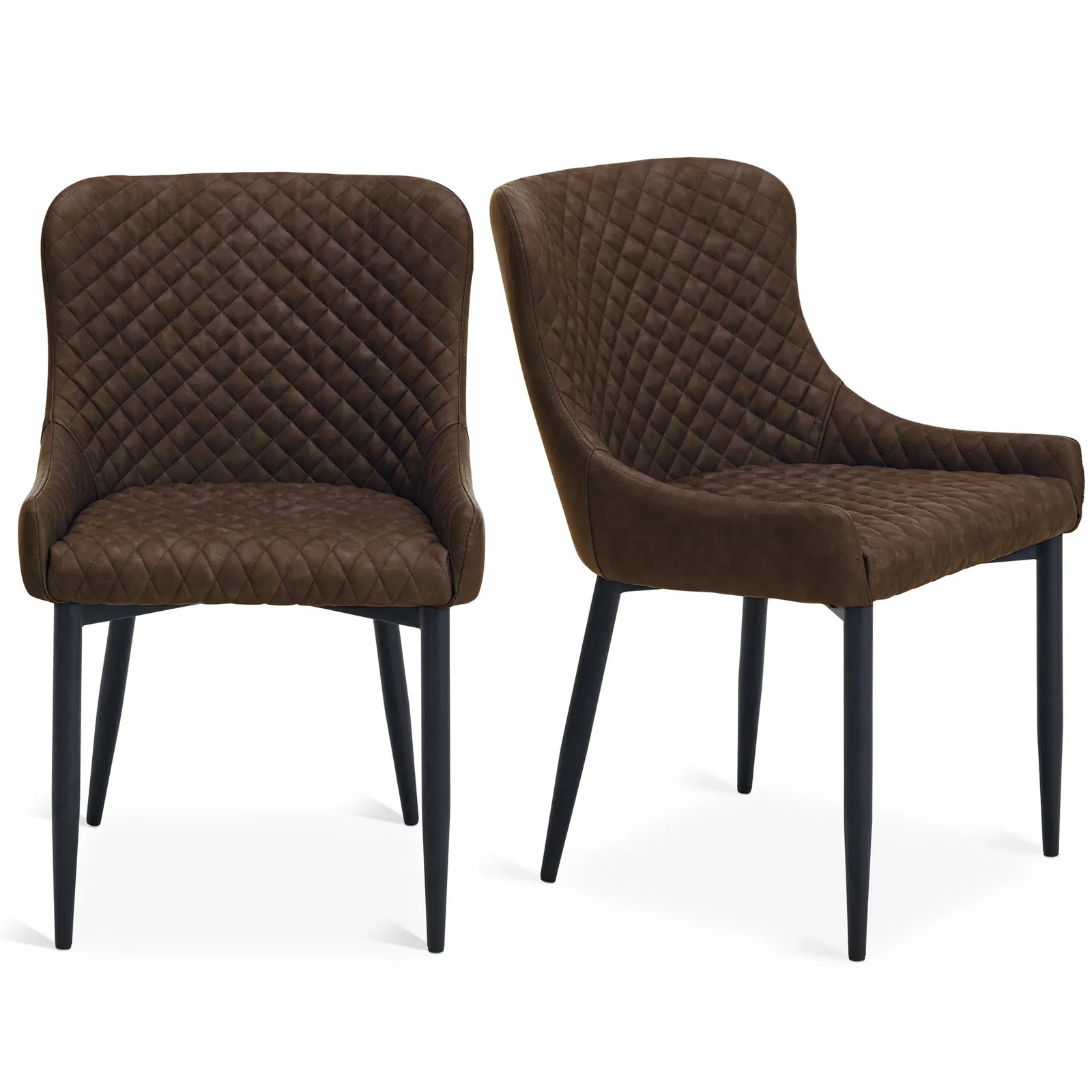 Set of 2 Montreal Dining Chairs, Faux Leather