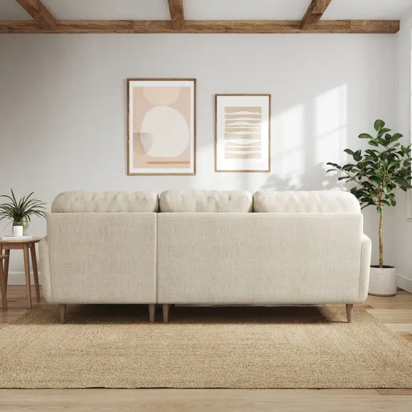 Sven Chunky Tonal Weave Large Corner Chaise Sofa 3