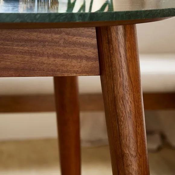 Thea Round Dining Table, Marble and Mango Wood 4