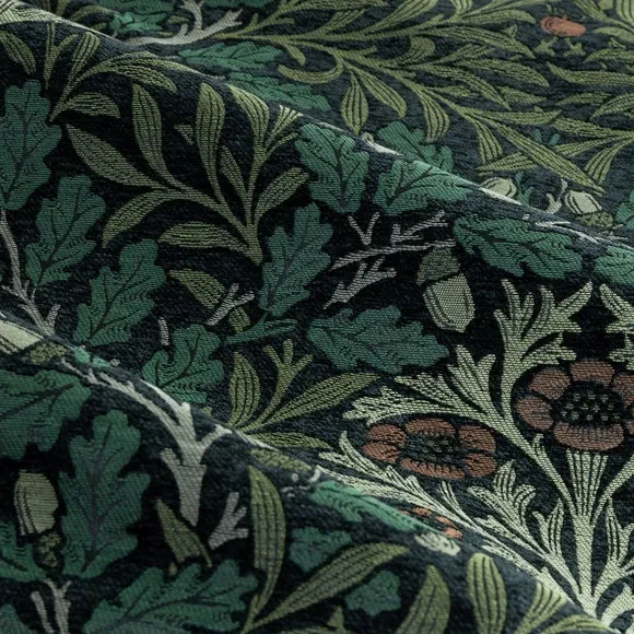 Morris & Co. Acorn Multi Jacquard Pencil Pleat Curtains 2