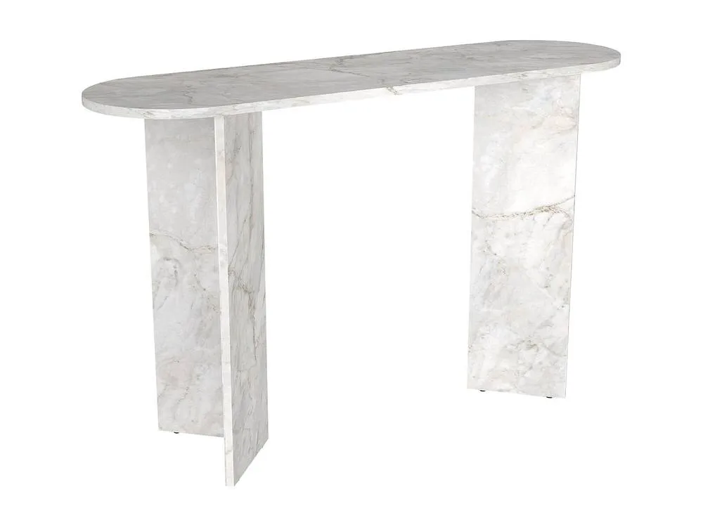 Vente-unique Console - White Marble Effect - TOPANIA 5