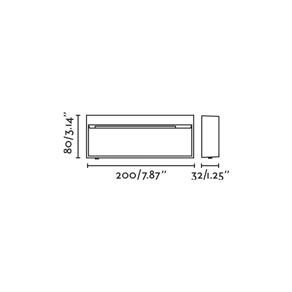 Netlighting Dune Rectangle LED Outdoor Flush Wall Lamp Grey IP65 CCT 2200 4000K in Dark Grey 2