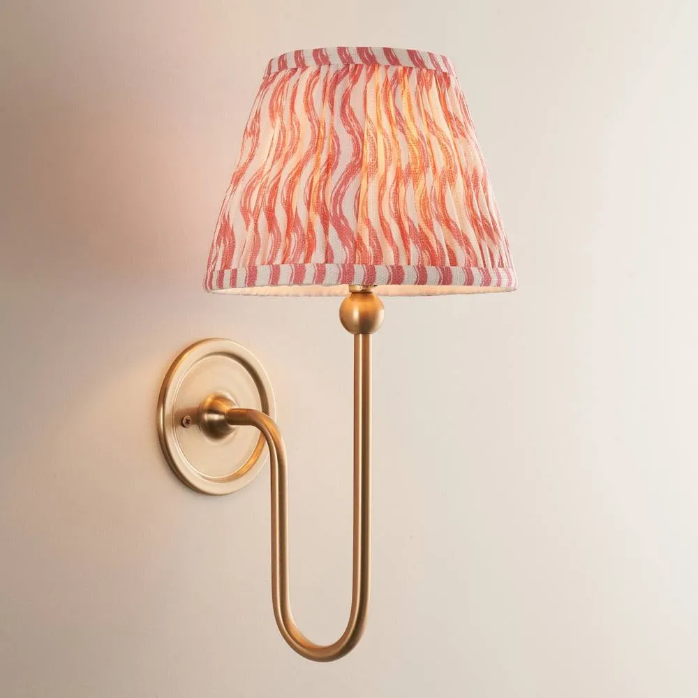 Netlighting Santiago Wall Light Pink Fabric Ripple Shade 20cm B22 2