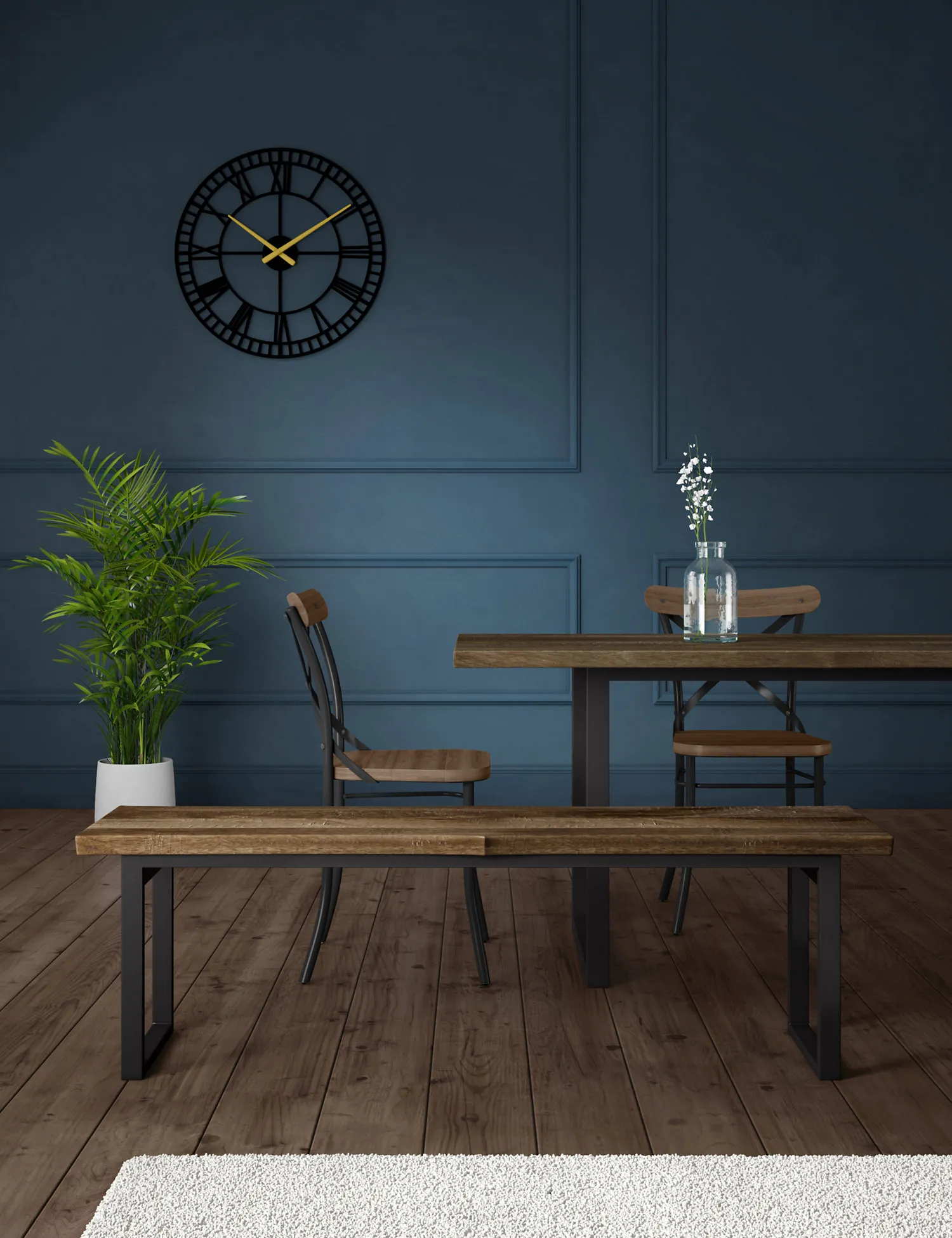 M&S Sanford Live Edge Dining Bench