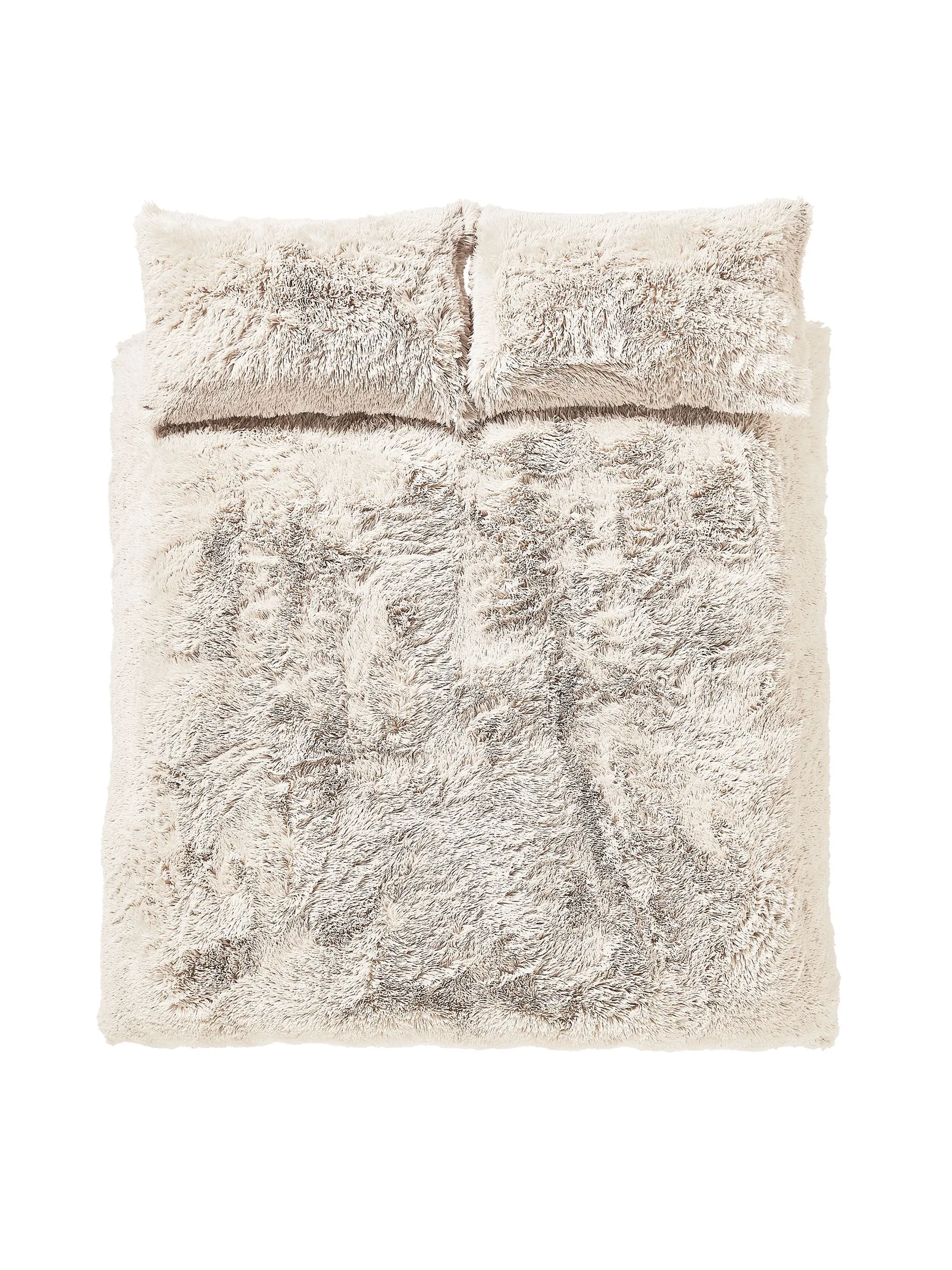 Catherine Lansfield 'Cuddly' Faux Fur Duvet Set in Cream 5