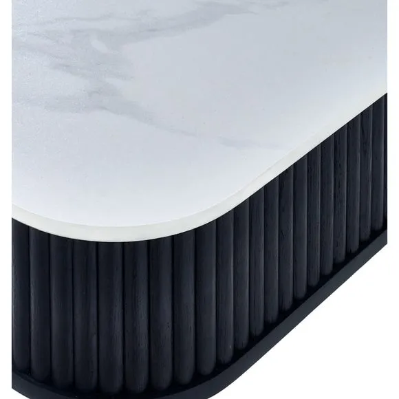 Louis Black Fluted Stone Dining Table 5