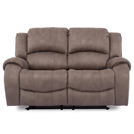 Ryan Textured Fabric 2 Seater Electric Recliner Sofa In Smoke