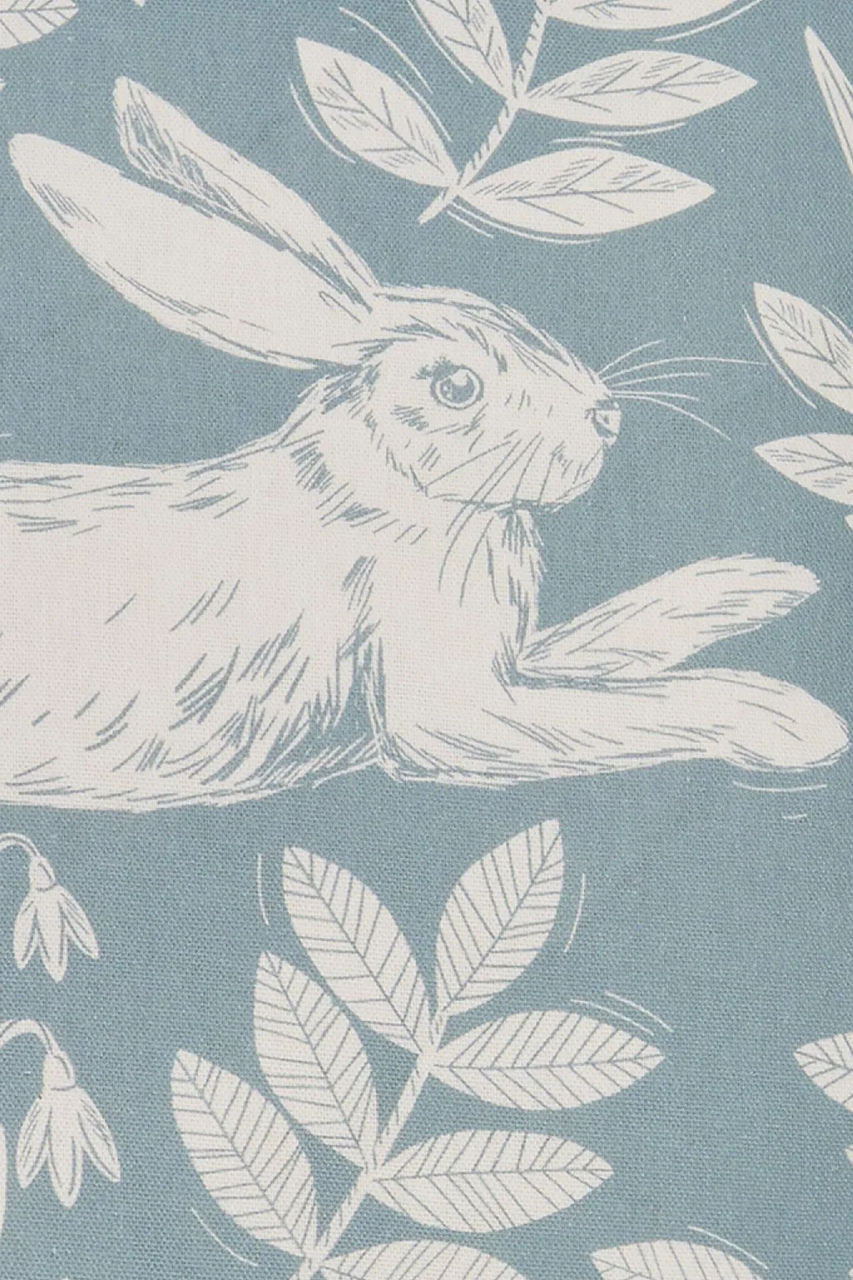 Dreams & Drapes 'Spring Rabbit' Outdoor Water & UV Resistant Garden Filled Bench Cushion in Duck Egg Blue 5