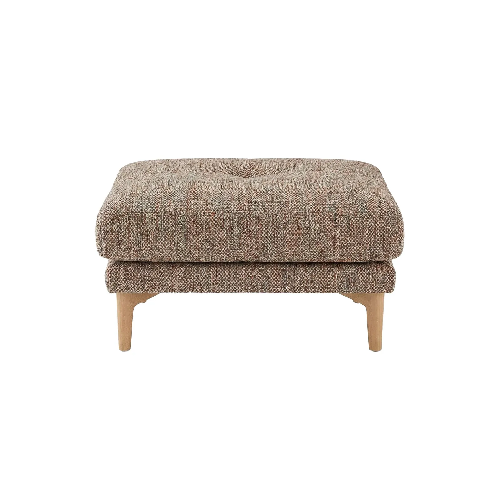 Ercol Aosta Footstool, Brown Fabric | Barker & Stonehouse 2