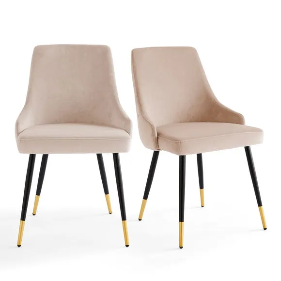 Ariana Set of 2 Dining Chairs, Velvet 5