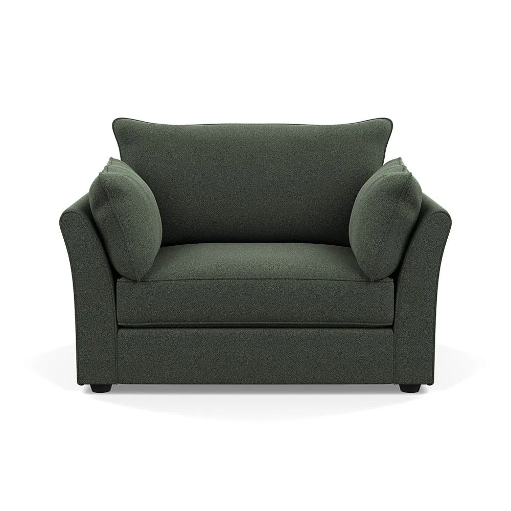 Heal's Tailor Loveseat Boucle Fern Black Beech Feet