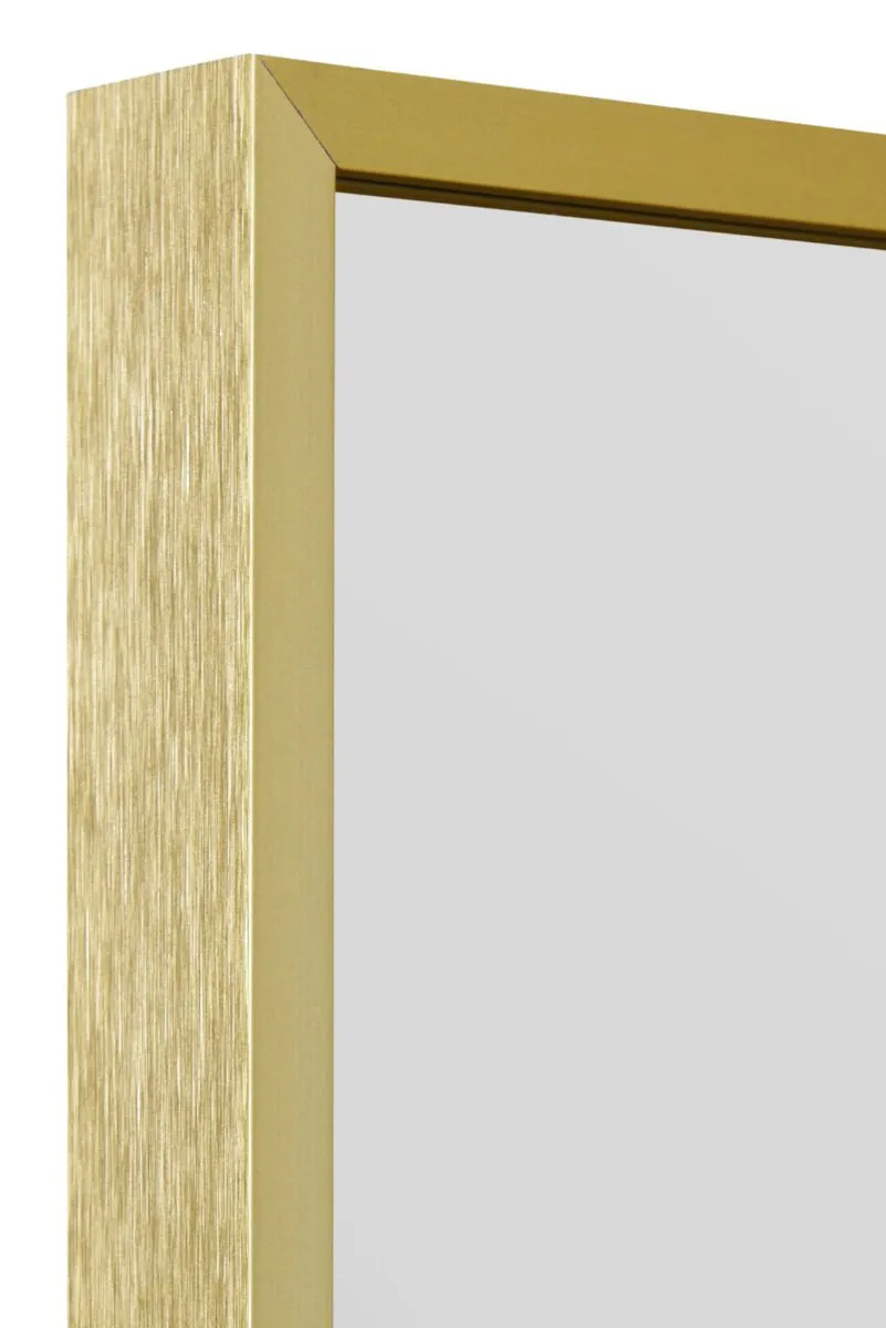 MirrorOutlet Gold Aluminium Edged Wall Leaner Mirror 68" X 33" (174 X 85CM) 6