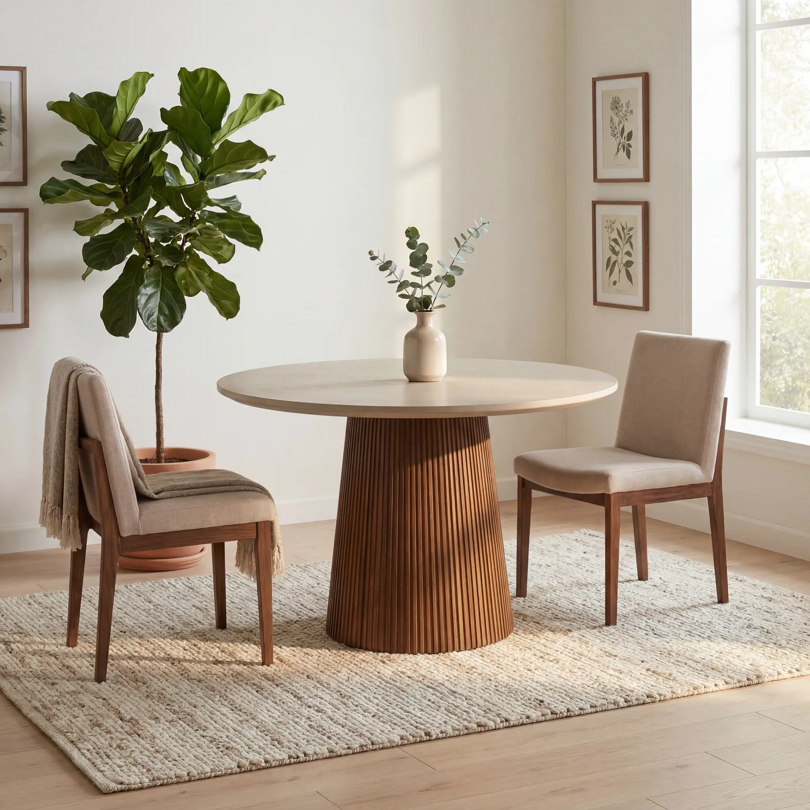 Jett Round Dining Table 120X120X78Cm, Round, Neutral Wood | Barker & Stonehouse 2