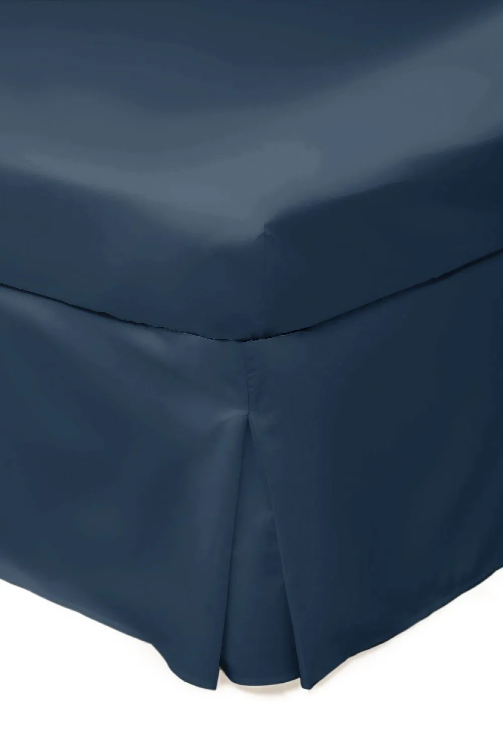 Belledorm Easy Care 200 Thread Count Cotton Polyester Percale Platform Valance in Navy 1