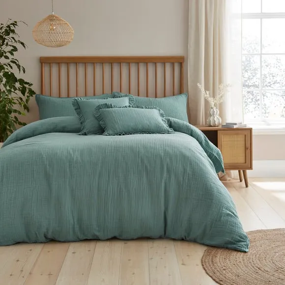 Cotton Muslin Duvet Cover and Pillowcase Set 1