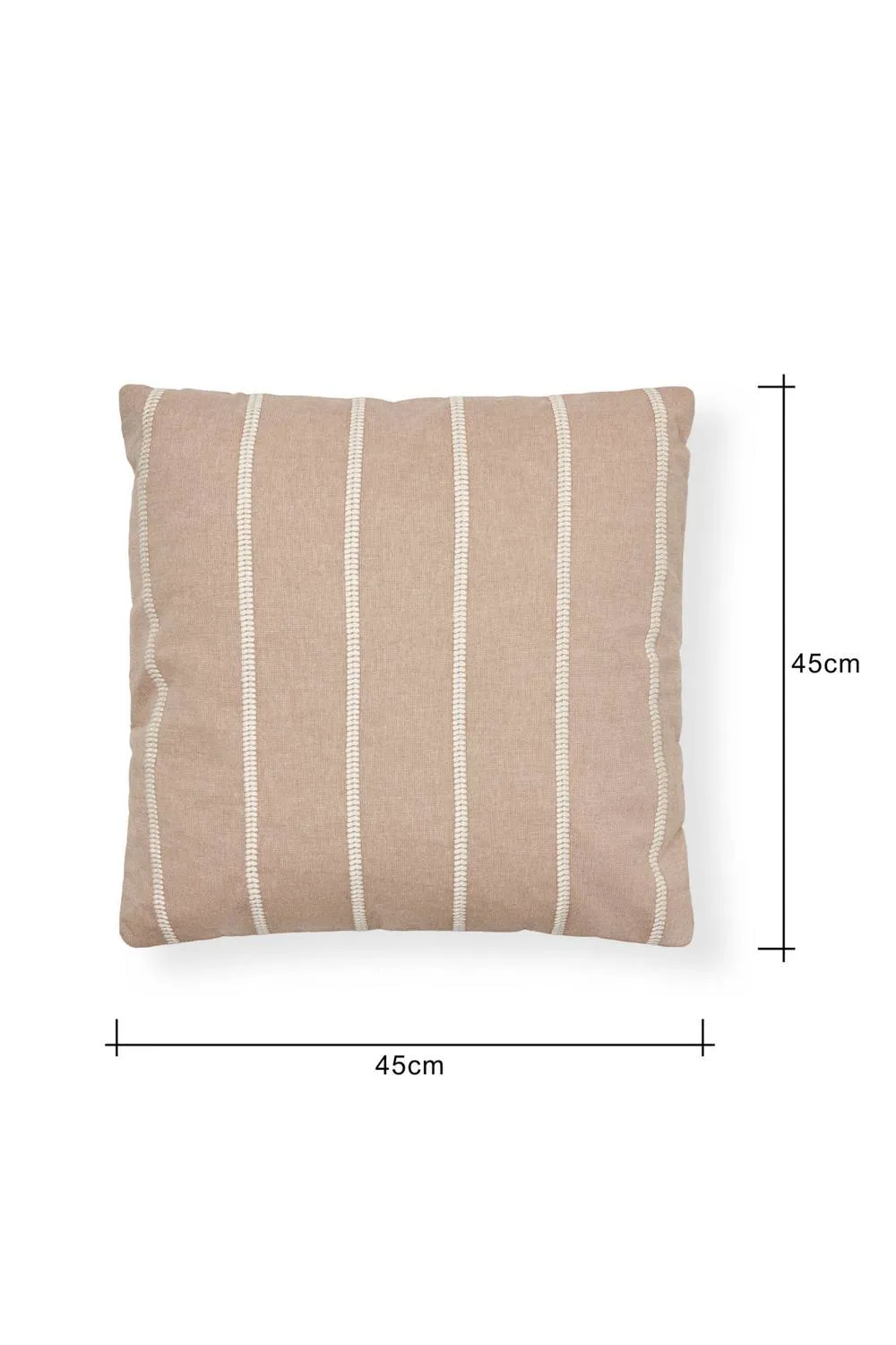 BHS Embroidered Stripe Cushion in Natural 3