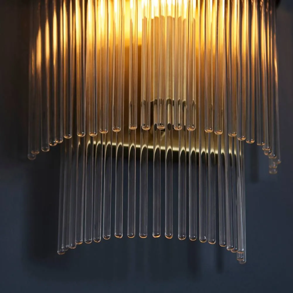 Netlighting Marietta Glass Wall Lamp Antique Brass in Gold 5