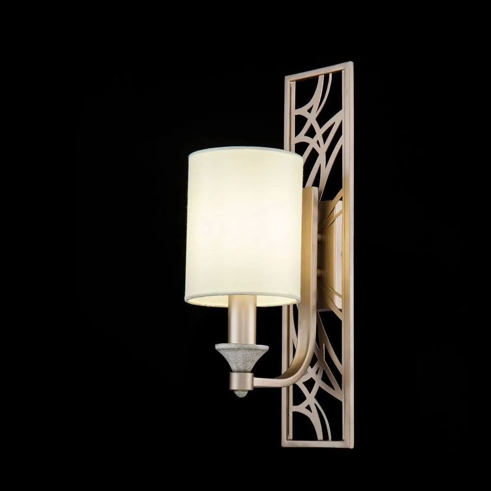 Netlighting Vittoria Wall Candle Lamp Cream with Gold 1 Light E14 in Beige 2